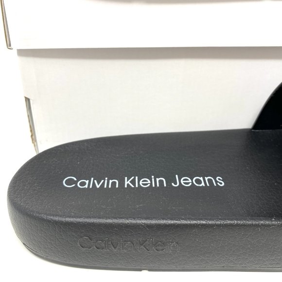 💖MEGA SALE💖 Calvin Klein Mavett Monogram Slide Sandal Black Men's Size - Picture 5 of 12